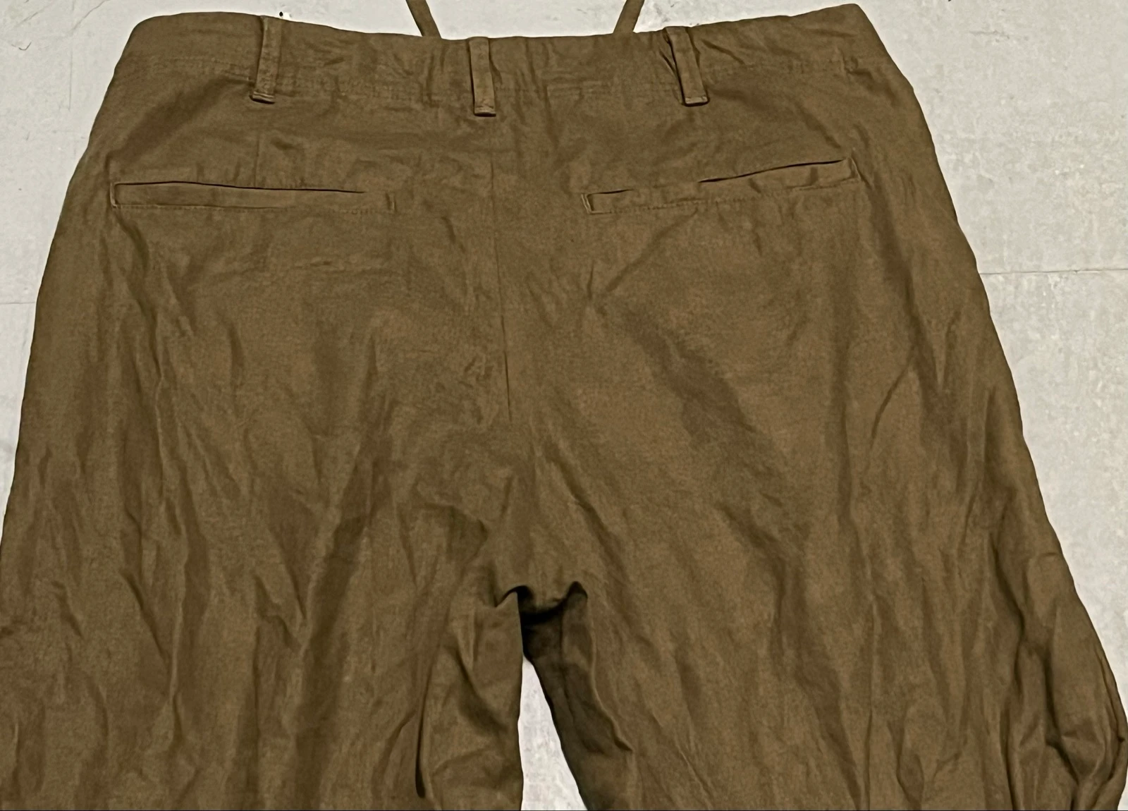 Cotton linen khaki pants – photo 15